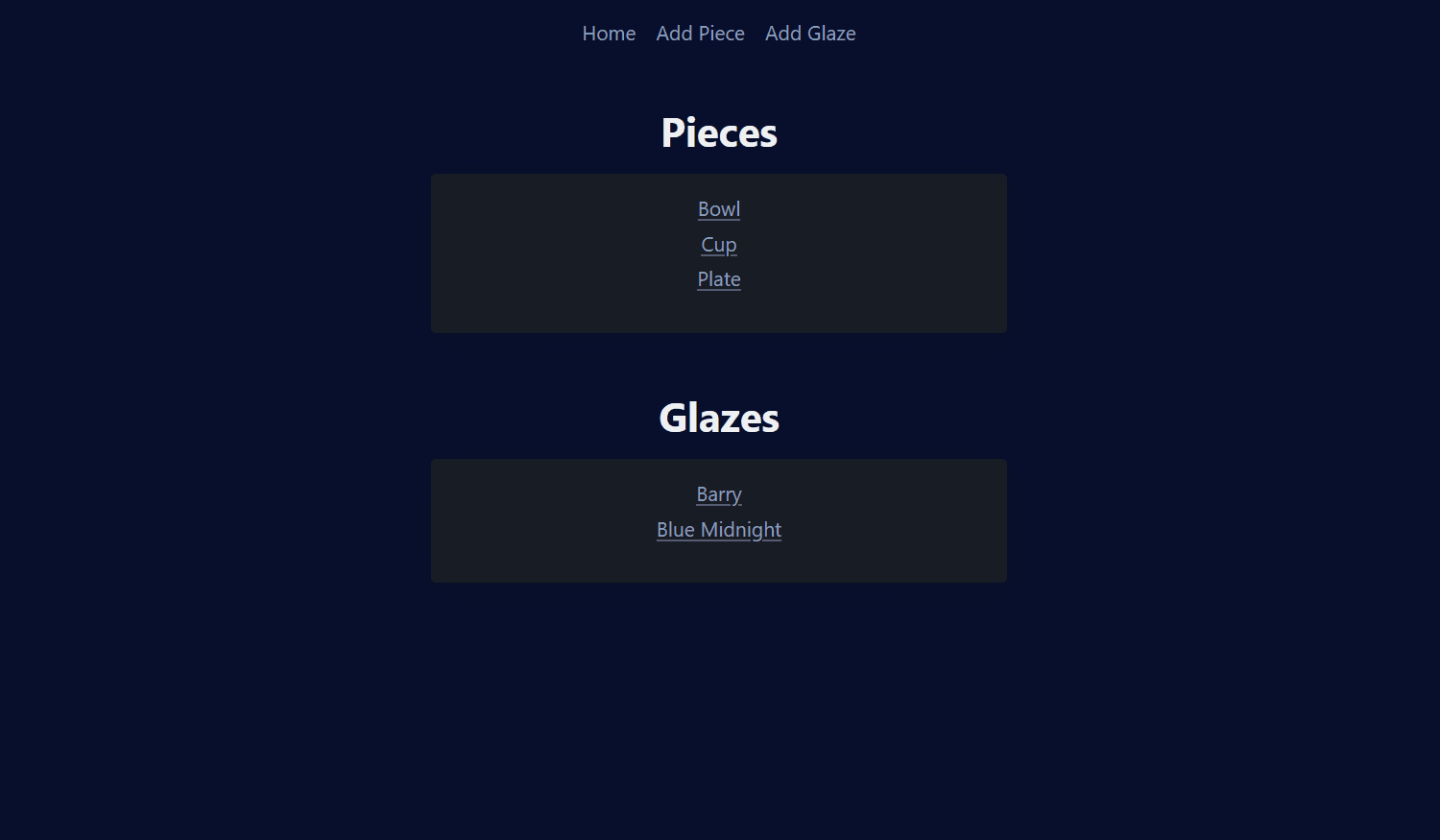 Basic run through of the website