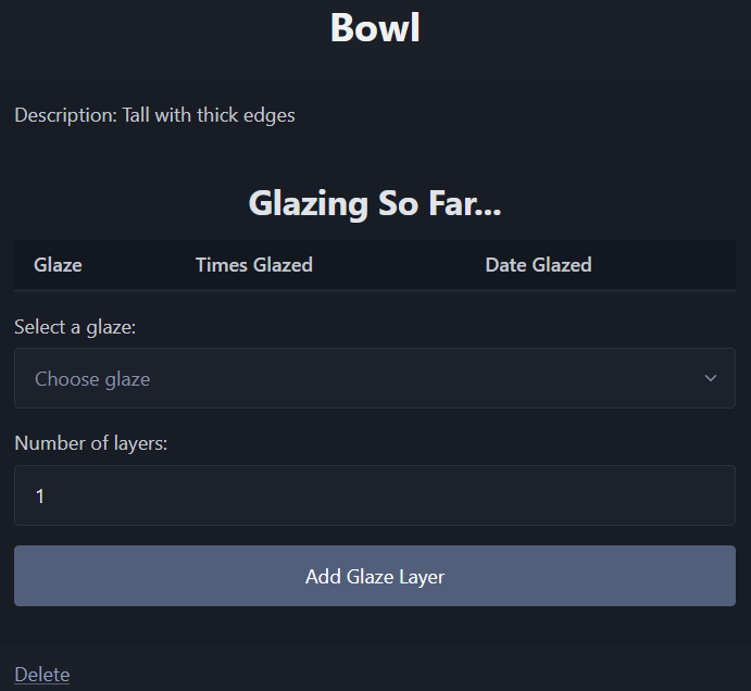 Dark version of the table